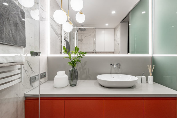 Фотография: Ванная в стиле Современный, Квартира, Проект дня, Екатеринбург, 2 комнаты, 60-90 метров, студия "Градиз" – фото на INMYROOM