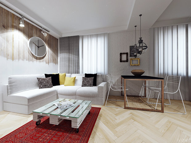 Фото из портфолио Квартира в Москве ,65 м.кв. – фотографии дизайна интерьеров на INMYROOM
