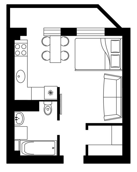 Фото из портфолио квартира студия – фотографии дизайна интерьеров на INMYROOM
