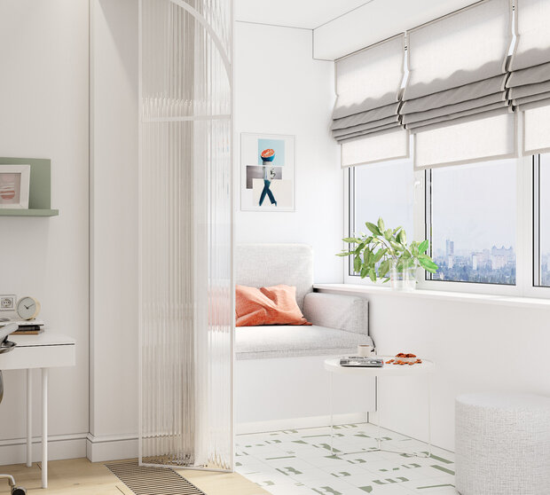 Фотография: Балкон в стиле Современный, Квартира, Проект дня, Москва, OM Design, 4 и больше, Более 90 метров – фото на INMYROOM