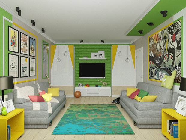 Фото из портфолио Двухкомнатная квартира в Москве в стиле фьюжн – фотографии дизайна интерьеров на INMYROOM