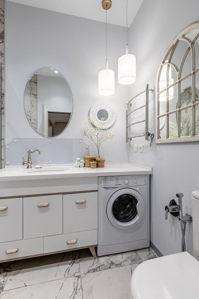 Фотография: Ванная в стиле Современный, Малогабаритная квартира, Квартира, Студия, Проект недели, Москва, до 40 метров, Анна Новопольцева – фото на INMYROOM Фотография: Ванная в стиле Современный, Малогабаритная квартира, Квартира, Студия, Проект недели, Москва, до 40 метров, Анна Новопольцева – фото на INMYROOM