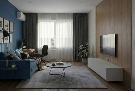 Дизайн-концепция интерьера 1-к квартиры 