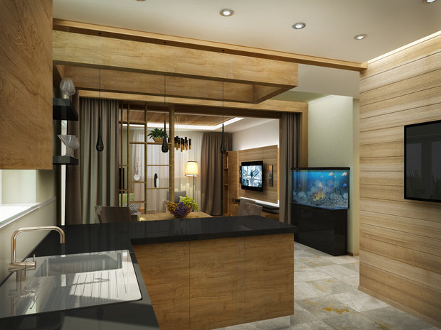 Фото из портфолио Древесный уют – фотографии дизайна интерьеров на INMYROOM