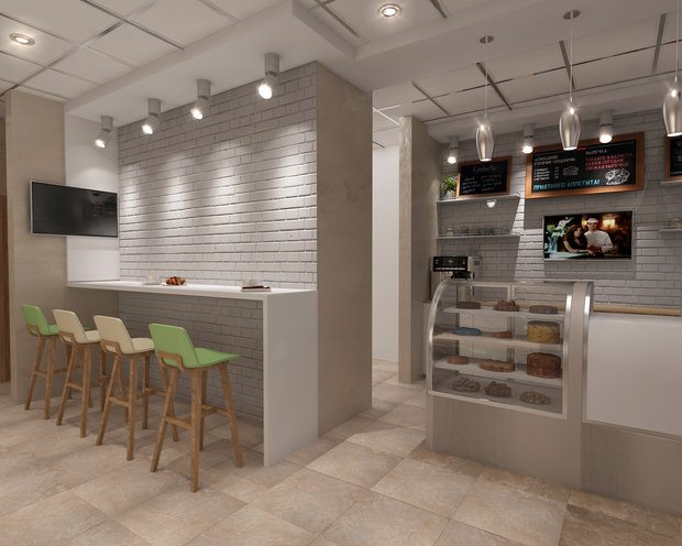 Фото из портфолио Проект кафе в Амурской области – фотографии дизайна интерьеров на INMYROOM