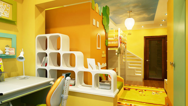 Фото из портфолио детская с "домиком"  и балконом – фотографии дизайна интерьеров на INMYROOM