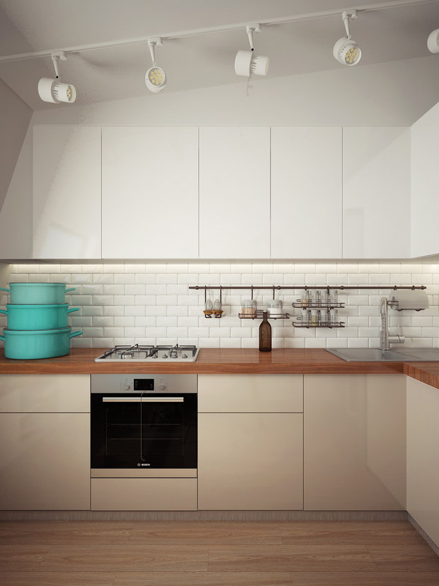 Фото из портфолио Светлая кухня в скандинавском стиле – фотографии дизайна интерьеров на INMYROOM