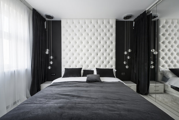 Фотография: Спальня в стиле Хай-тек, Интерьер комнат, Проект недели, Ар-деко – фото на INMYROOM