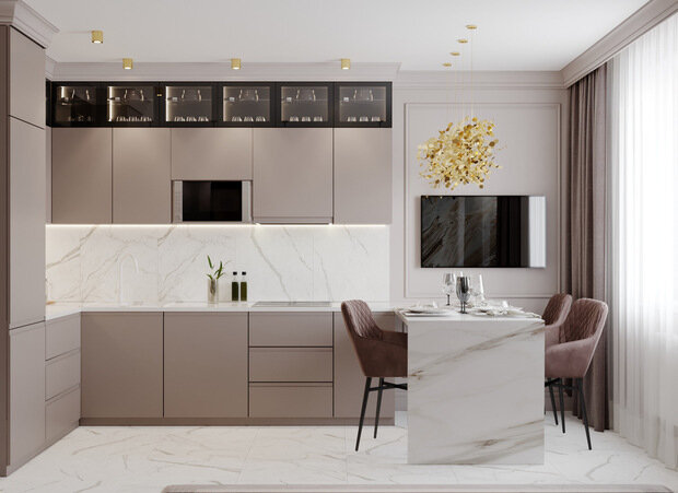 Фото из портфолио Квартира в классике 60 кв.м. – фотографии дизайна интерьеров на INMYROOM