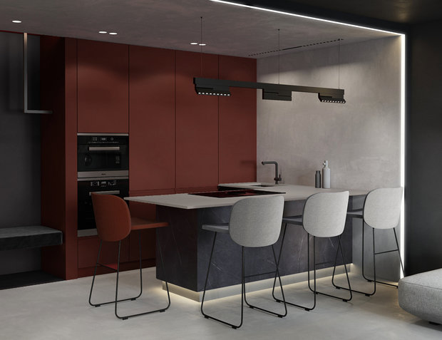 Фото из портфолио Минималистичная двухуровневая квартира в ЖК "Европейский Берег" г. Новосибириск – фотографии дизайна интерьеров на INMYROOM