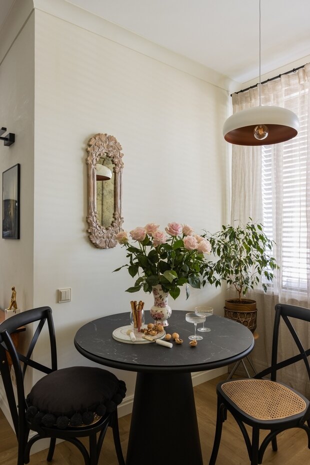 Фотография: Кухня и столовая в стиле Прованс и Кантри, Современный, Эклектика, Винтажный, Малогабаритная квартира, Квартира, Студия, Проект недели, Санкт-Петербург, 40-60 метров, Мария Качкина – фото на INMYROOM