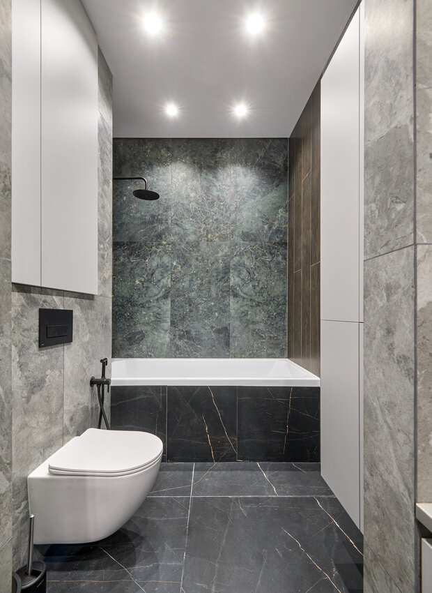 Фотография: Ванная в стиле Современный, Малогабаритная квартира, Квартира, Проект дня, Новая Москва, Монолитный дом, 2 комнаты, 40-60 метров, Руслан Битиев – фото на INMYROOM
