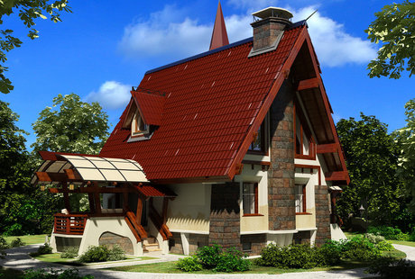 Загородный дом 100 кв. м в стиле шале