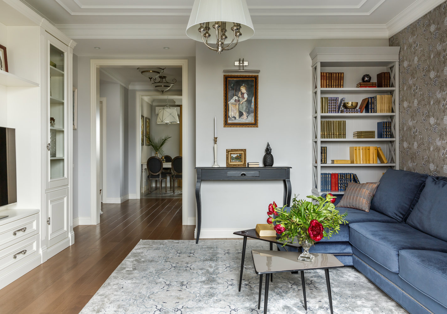 Фотография: Гостиная в стиле Прованс и Кантри, Квартира, Проект дня, Москва, NW-Interior, Монолитный дом, 4 и больше, Более 90 метров – фото на INMYROOM Фотография: Гостиная в стиле Прованс и Кантри, Квартира, Проект дня, Москва, NW-Interior, Монолитный дом, 4 и больше, Более 90 метров – фото на INMYROOM