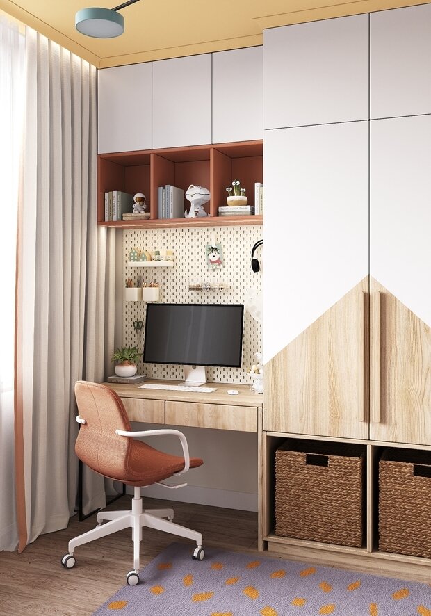 Фотография: Детская в стиле Современный, Квартира, Проект дня, Московская область, Ирина Собыленская, 3 комнаты, 40-60 метров, Монолитно-кирпичный – фото на INMYROOM