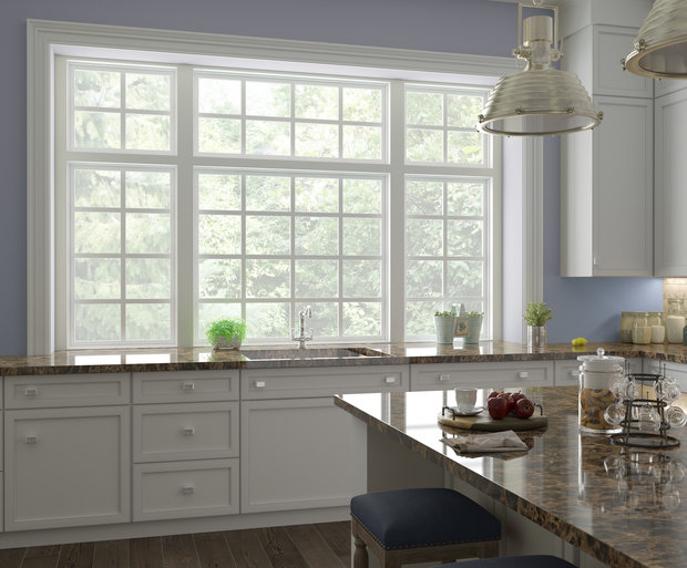 Фотография: Кухня и столовая в стиле Классический, Современный, Квартира, Проект недели, Московская область, новостройка, Ольга Почуева, Кирпичный дом, 3 комнаты, Более 90 метров – фото на INMYROOM