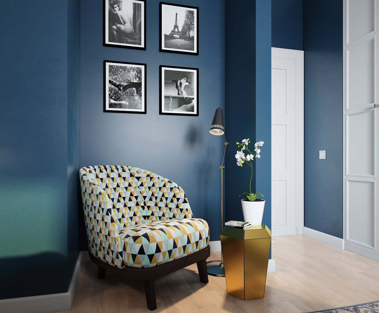 Фотография: Спальня в стиле Современный, Эклектика, Квартира, Проект недели, Москва, 3 комнаты, 60-90 метров, Ксения Мезенцева – фото на INMYROOM Фотография: Спальня в стиле Современный, Эклектика, Квартира, Проект недели, Москва, 3 комнаты, 60-90 метров, Ксения Мезенцева – фото на INMYROOM