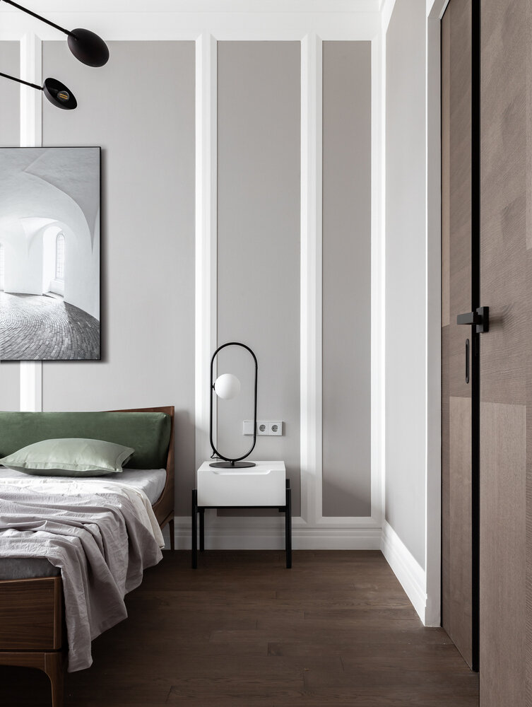 Фотография: Спальня в стиле Современный, Квартира, Проект недели, Москва, Оксана Олейник, 2 комнаты, 60-90 метров – фото на INMYROOM Фотография: Спальня в стиле Современный, Квартира, Проект недели, Москва, Оксана Олейник, 2 комнаты, 60-90 метров – фото на INMYROOM