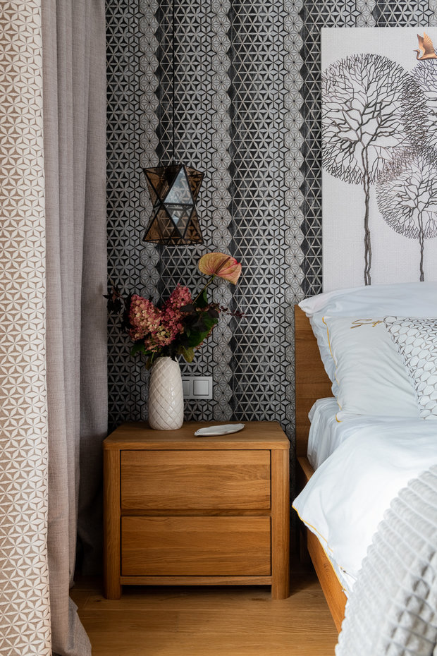 Фотография: Спальня в стиле Современный, Эклектика, Квартира, Проект недели, Москва, П-44, 3 комнаты, 60-90 метров, Алина Калинкина – фото на INMYROOM