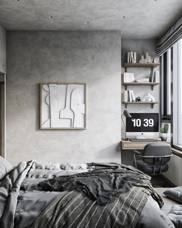 Фотография: Спальня в стиле Лофт, Эклектика, Квартира, Проект недели, Москва, Макс Жуков, To Taste, 3 комнаты, 60-90 метров – фото на INMYROOM