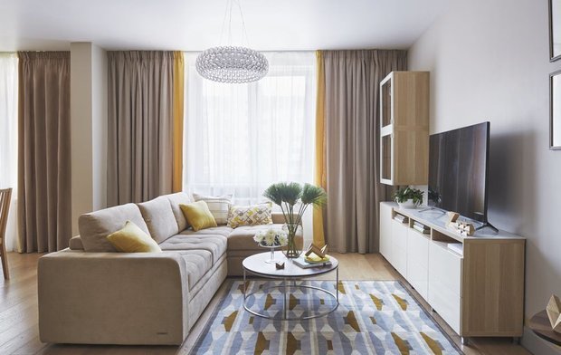 Фотография: Гостиная в стиле Современный, Гид, Наля Зотова, Bon Home Design, Ирина Большакова, LINES, PROSVIRIN DESIGN STUDIO – фото на INMYROOM