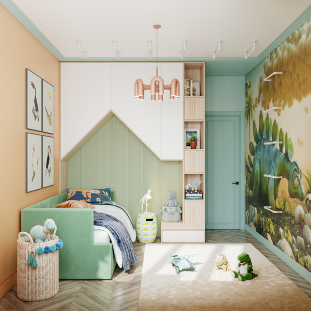Фотография: Детская в стиле Современный, Классический, Квартира, Проект недели, Новая Москва, 3 комнаты, 40-60 метров, Екатерина Пимкина – фото на INMYROOM