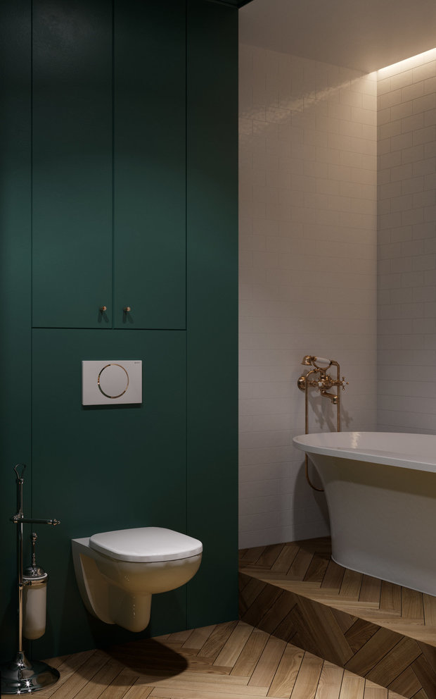 Фотография: Ванная в стиле Скандинавский, Эклектика, Квартира, Студия, Проект недели, Санкт-Петербург, 40-60 метров, Анастасия Марченко – фото на INMYROOM