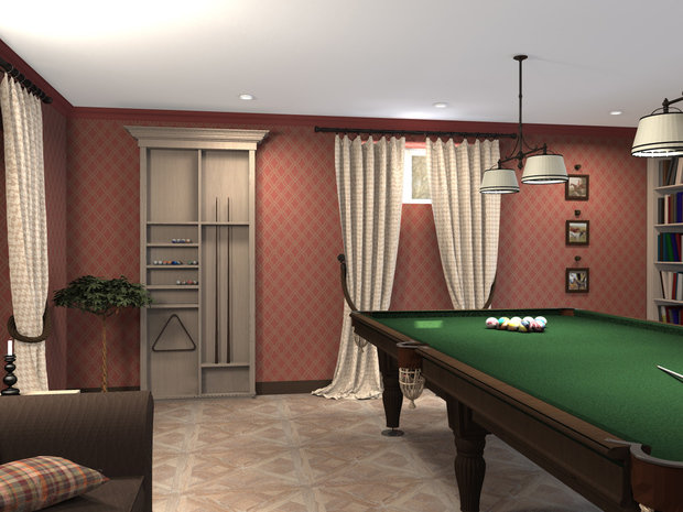 Фото из портфолио Бильярдная "Английский стиль" – фотографии дизайна интерьеров на INMYROOM