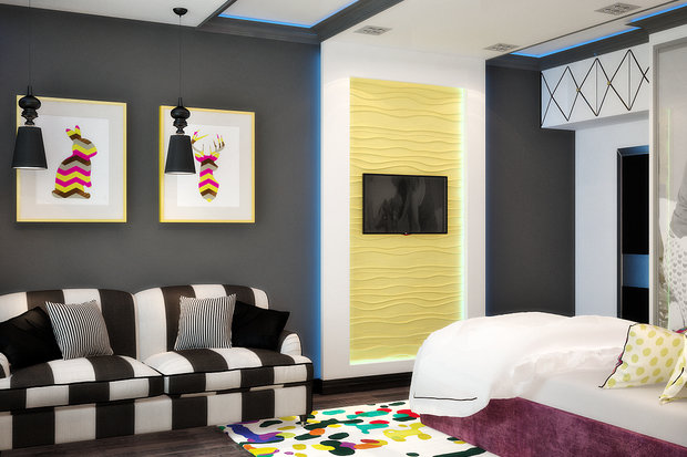 Фото из портфолио Яркая детская для девочки подростка – фотографии дизайна интерьеров на INMYROOM