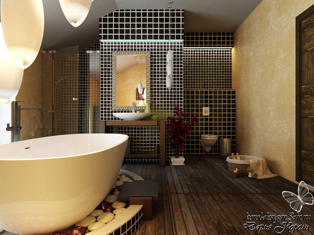 Фото из портфолио Ванна на мансарде – фотографии дизайна интерьеров на INMYROOM