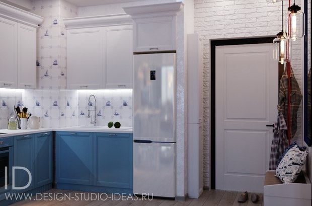Фото из портфолио МОРСКАЯ РОМАНТИКА В ЛАСПИ, 52 М² – фотографии дизайна интерьеров на INMYROOM