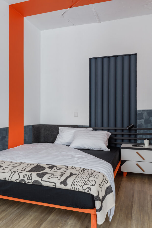 Фотография: Спальня в стиле Скандинавский, Современный, Эклектика, Малогабаритная квартира, Квартира, Студия, Проект недели, Краснодар, Монолитный дом, до 40 метров, Алена Щербинина – фото на INMYROOM