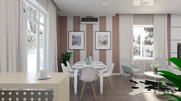 Фото из портфолио Проект частного дома 150 м2  – фотографии дизайна интерьеров на INMYROOM