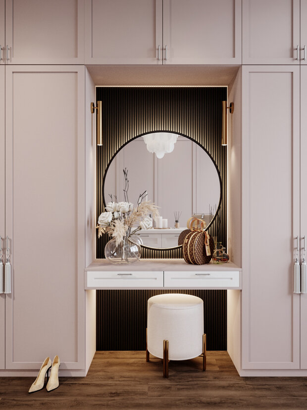 Фотография: Гардеробная в стиле Классический, Современный, Эклектика, Квартира, Проект недели, Санкт-Петербург, 4 и больше, Более 90 метров, Монолитно-кирпичный, VizDiz, Илона Ореховская – фото на INMYROOM