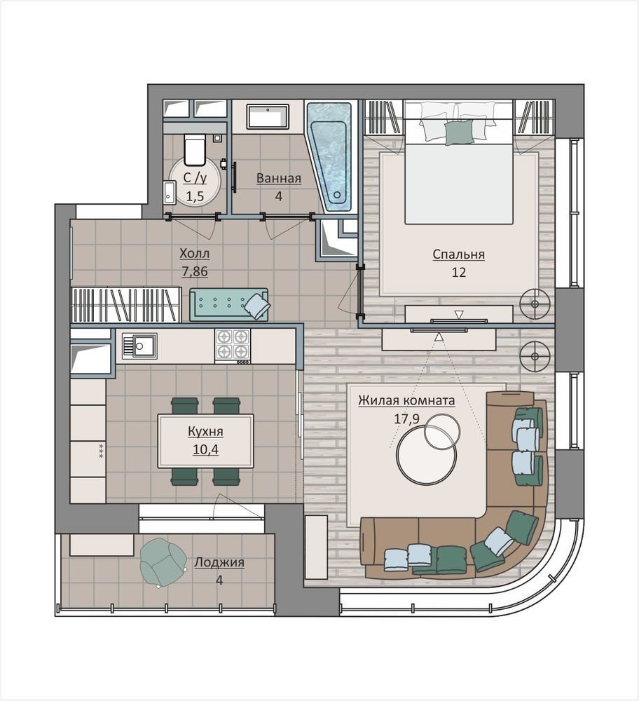 Фотография: Планировки в стиле , Квартира, Перепланировка, Москва, Ирина Леготкина, 2 комнаты, 40-60 метров, ЖК «Символ» – фото на INMYROOM Фотография: Планировки в стиле , Квартира, Перепланировка, Москва, Ирина Леготкина, 2 комнаты, 40-60 метров, ЖК «Символ» – фото на INMYROOM