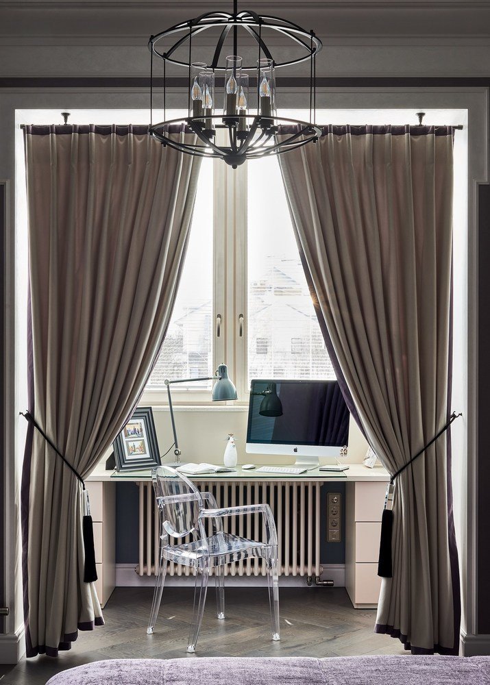 Фотография: Кабинет в стиле Современный, Эклектика, Квартира, Проект недели, Калининград, 4 и больше, Более 90 метров, Виктория Лазарева – фото на INMYROOM