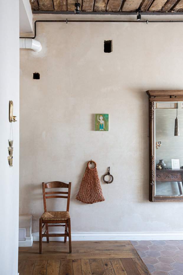 Фотография: Прихожая в стиле Эклектика, Эко, Квартира, Проект недели, Санкт-Петербург, 3 комнаты, Более 90 метров, Эли Гордеева, интерьер в балийском стиле, стиль Бали, атмосфера Бали в интерьере – фото на INMYROOM