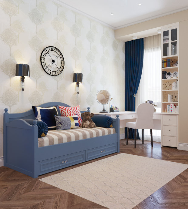 Фотография: Детская в стиле Классический, Современный, Квартира, Проект недели, Химки, Екатерина Попова, Московская область, Студия 3.14, Тимур Абдрахманов, Борис Комаровский, новостройка, Алена Горшкова, Монолитный дом, 4 и больше, Более 90 метров – фото на INMYROOM