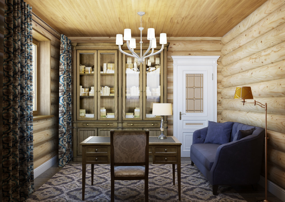 Фотография: Кабинет в стиле Прованс и Кантри, Современный, Дом, Проект недели, Московская область, Юлия Веселова, дом из сруба – фото на INMYROOM Фотография: Кабинет в стиле Прованс и Кантри, Современный, Дом, Проект недели, Московская область, Юлия Веселова, дом из сруба – фото на INMYROOM