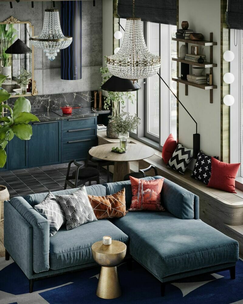 Фотография: Кухня и столовая в стиле Лофт, Современный, Эклектика, Квартира, Проект дня, Санкт-Петербург, 2 комнаты, 40-60 метров, ToTaste.studio – фото на INMYROOM Фотография: Кухня и столовая в стиле Лофт, Современный, Эклектика, Квартира, Проект дня, Санкт-Петербург, 2 комнаты, 40-60 метров, ToTaste.studio – фото на INMYROOM