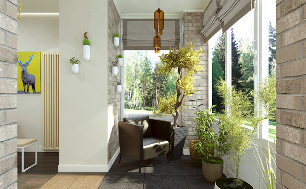 Фотография: Балкон в стиле Скандинавский, Современный, Эклектика, Квартира, Проект недели, ИКЕА, двушка, Benjamin Moore, Московская область, Little Greenе, Татьяна Безверхая, мебель из ИКЕА – фото на INMYROOM