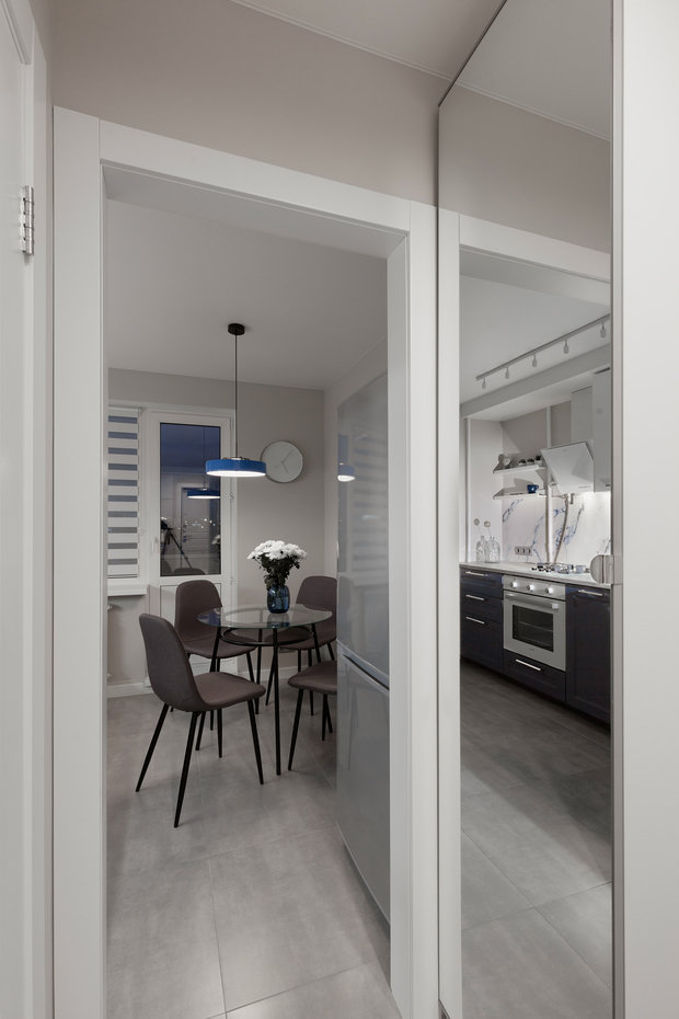 Фотография: Кухня и столовая в стиле Современный, Минимализм, Квартира, Проект недели, Подольск, 1 комната, до 40 метров, Мария Соколова – фото на INMYROOM