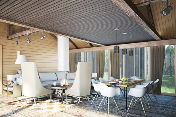 Фото из портфолио Lounge Zone при бане – фотографии дизайна интерьеров на INMYROOM