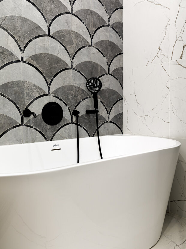 Фотография: Ванная в стиле Современный, Квартира, Проект дня, Москва, Монолитный дом, 2 комнаты, 40-60 метров, Анна Водянова, Екатерина Абдуллина – фото на INMYROOM