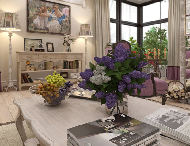 Фотография: Гостиная в стиле Прованс и Кантри, Классический, Дом, Дома и квартиры, Прованс, Проект недели – фото на INMYROOM