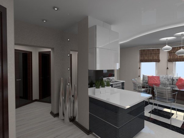 Фото из портфолио 3 к.кв. в ЖК Дуэт Шелдом Саратов. – фотографии дизайна интерьеров на INMYROOM