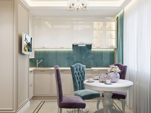 Фото из портфолио Лёгкая классика с яркими акцентами – фотографии дизайна интерьеров на INMYROOM