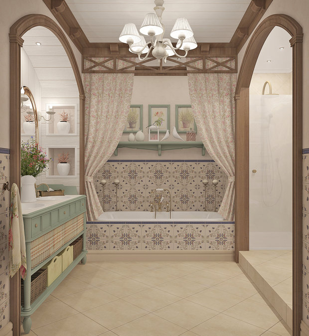 Фотография: Ванная в стиле Прованс и Кантри, Квартира, Дома и квартиры, Прованс, Проект недели – фото на INMYROOM