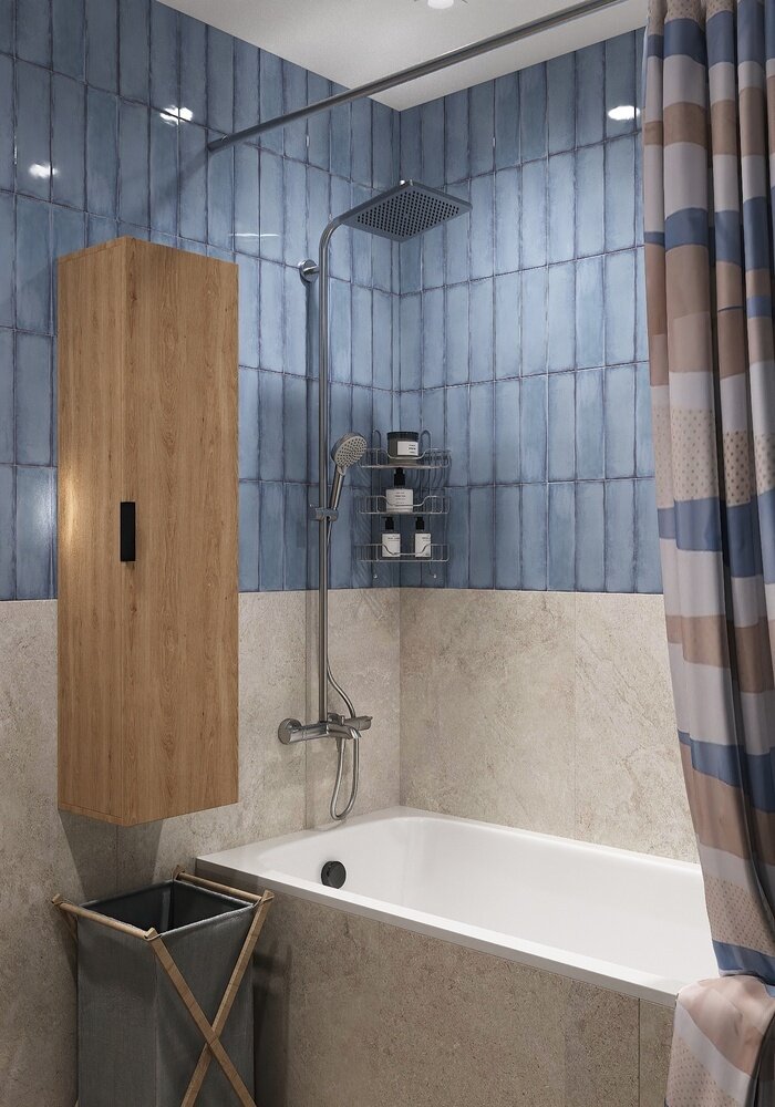 Фотография: Ванная в стиле Современный, Квартира, Проект дня, Московская область, Ирина Собыленская, 3 комнаты, 40-60 метров, Монолитно-кирпичный – фото на INMYROOM Фотография: Ванная в стиле Современный, Квартира, Проект дня, Московская область, Ирина Собыленская, 3 комнаты, 40-60 метров, Монолитно-кирпичный – фото на INMYROOM