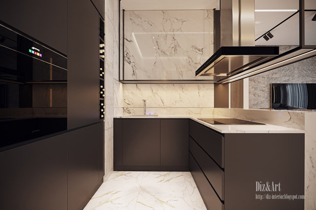 Фото из портфолио Дизайн гостиной-кухни. – фотографии дизайна интерьеров на INMYROOM